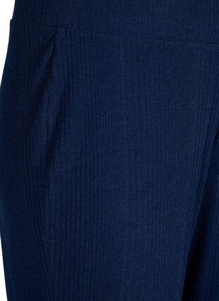 Zizzi Wygodne spodnie z paskowana tekstura, Night Sky Mel., Packshot image number 2