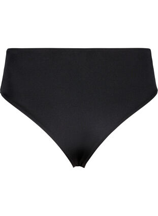Zizzi Dól bikini w jednolitym kolorze z regularnym stanem, Black, Packshot image number 1