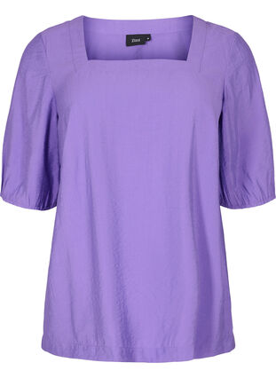 Zizzi Balloon sleeve blouse, Passion Flower, Packshot image number 0