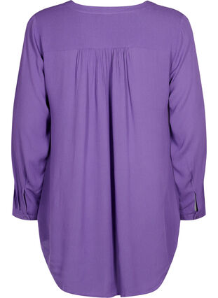 Zizzi Viscose tunic with v-neckline, Deep Lavender, Packshot image number 1