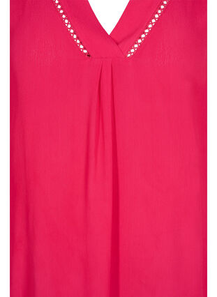 Zizzi Viscose tunic with 3/4 sleeves, Love Potion, Packshot image number 2