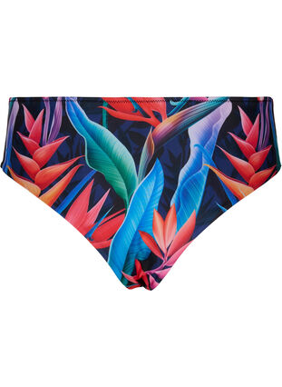 Zizzi Dól bikini z nadrukiem i wysokim stanem, Bright Leaf, Packshot image number 1