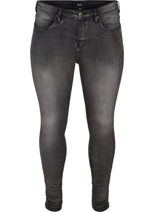 Zizzi Super waskie jeansy Amy z wysokim stanem, Dark Grey Denim, Packshot image number 0