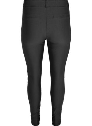 Zizzi Cropped trousers with a light shine, Black, Packshot image number 1