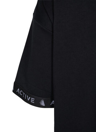 Zizzi Sweatshirt with 1/2 sleeves, Black, Packshot image number 3