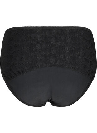 Zizzi Majtki menstruacyjne z koronka, Black/lace, Packshot image number 1