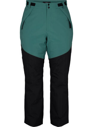 Zizzi Ski pants with pockets, Mallard Green Comb, Packshot image number 0