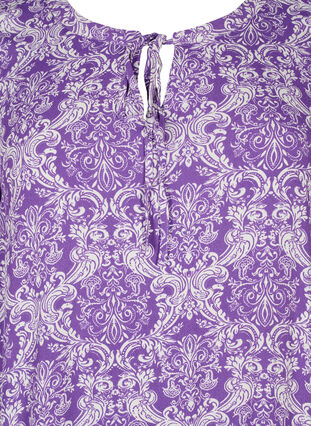 Zizzi Wiskozowa sukienka z krótkim rekawem i nadrukiem, D. Lavender Oriental, Packshot image number 2