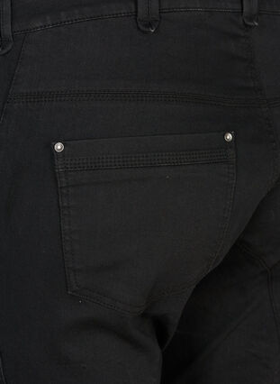 Zizzi Waskie jeansy capri z kieszeniami, Black, Packshot image number 3