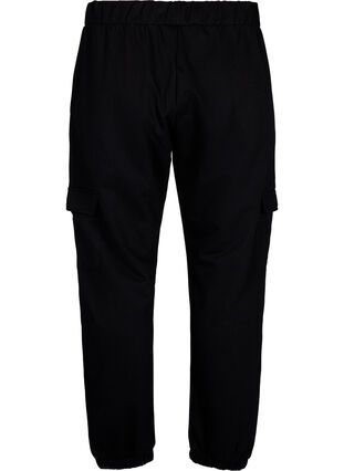 Zizzi Spodnie dresowe z kieszeniami cargo, Black, Packshot image number 1