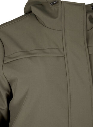 Zizzi Hydrofobowa kurtka softshell z pikowana podszewka, Tarmac, Packshot image number 2