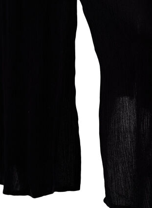 Zizzi Wiskozowa sukienka koszulowa z krótkimi rekawami, Black, Packshot image number 3