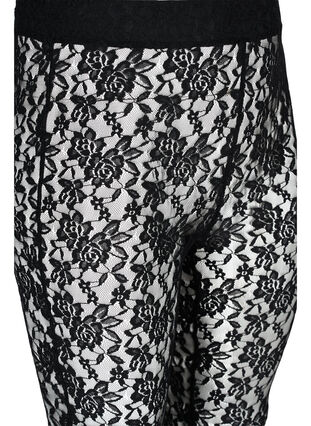 Zizzi Lace leggings, Black, Packshot image number 2