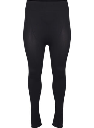 Zizzi Bezszwowe legginsy Basic, Black, Packshot image number 0