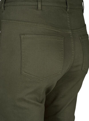 Zizzi Wysokie spodnie 3/4 z haftem angielskim, Dusty Olive, Packshot image number 3
