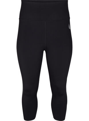 Zizzi CORE, SUPER TENSION TIGHTS – rajstopy treningowe 3/4 z kieszenia, Black, Packshot image number 0