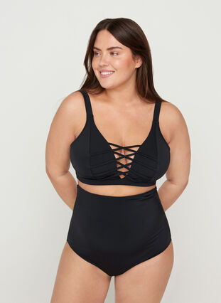 Zizzi Góra od bikini, Black, Model image number 3