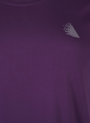 Zizzi T-shirt treningowy o dopasowanym kroju z okraglym dekoltem, Purple Pennant, Packshot image number 2