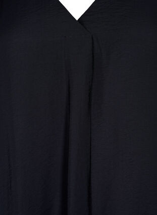 Zizzi Wiskozowa sukienka z dekoltem w szpic, Black, Packshot image number 2