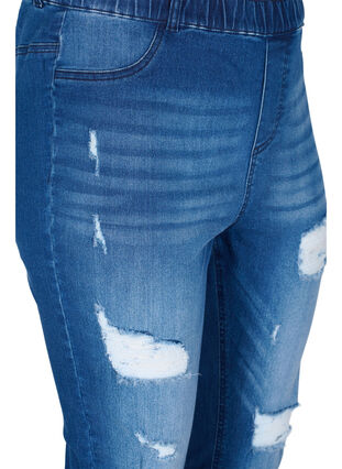 Zizzi Jeggings with rip, Dark blue, Packshot image number 2