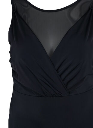 Zizzi Padded bathing suit with mesh, Black, Packshot image number 2