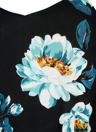 Zizzi Sleeveless top in viscose, Black Big Flower, Packshot image number 2