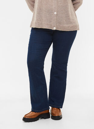 Zizzi  Jeansy typu bootcut Ellen z wysokim stanem, Unwashed, Model image number 2