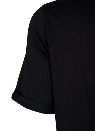 Zizzi Bawelniana sukienka T-shirtowa, Black, Packshot image number 3