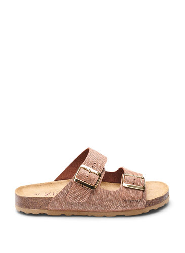 Zizzi Wide-fit leather sandals, Woody, Packshot image number 0