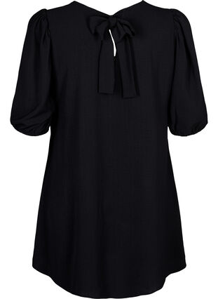 Zizzi Krótka sukienka z ozdobna kokardka z tylu, Black, Packshot image number 1