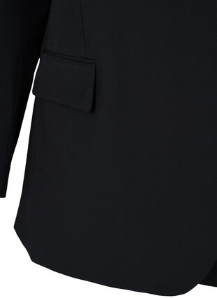 Zizzi Classic blazer with pockets, Black, Packshot image number 3