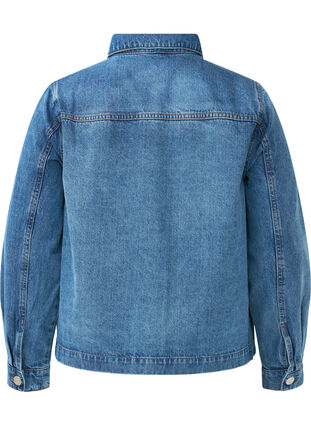 Zizzi Dzinsowa kurtka koszulowa z kieszeniami, Blue Denim, Packshot image number 1