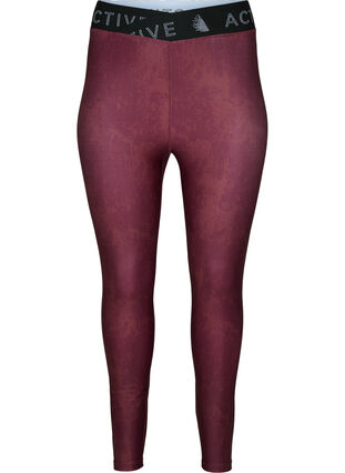 Zizzi Legginsy treningowe z nadrukiem o dlugosci 7/8, Dot AOP, Packshot image number 0