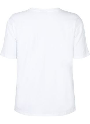 Zizzi T-shirt z bawelny organicznej, White, Packshot image number 1