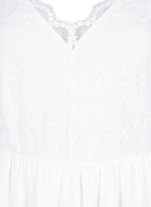 Zizzi Wieczorowa sukienka z koronka i talia w stylu empire, Bright White, Packshot image number 2
