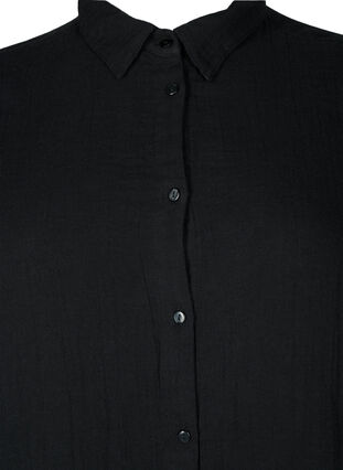 Zizzi Dluga koszula z muslinu bawelnianego, Black, Packshot image number 2