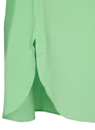 Zizzi Long viscose shirt with 2/4 sleeves, Summer Green, Packshot image number 3