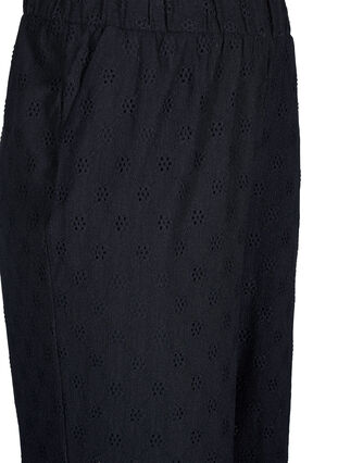 Zizzi Luzne spodnie z azurowym wzorem, Black, Packshot image number 2