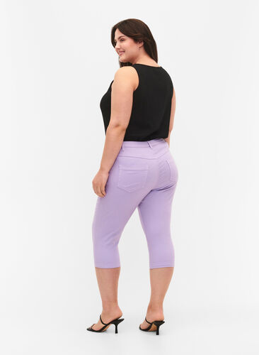 Zizzi Obcisle spodnie Emily capri, Lavender, Model image number 1