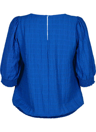 Zizzi Marszczona bluzka z lyocellu (TENCEL™), Strong Blue, Packshot image number 1