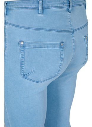 Zizzi Jeansy Amy nad kostke z suwakiem, Light blue denim, Packshot image number 3