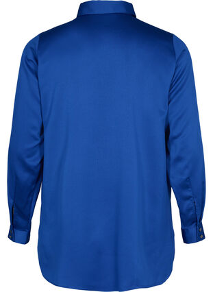 Zizzi Shiny shirt with long sleeves, Surf the web, Packshot image number 1