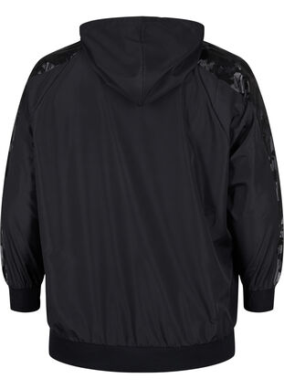 Zizzi Sports jacket with tone-on-tone pattern, Black, Packshot image number 1