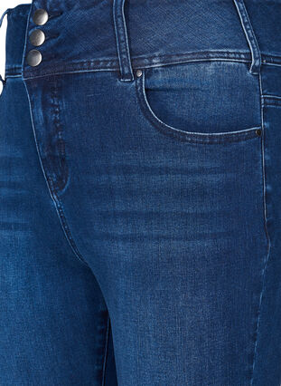 Zizzi Super slim Bea jeans with extra high waist, Blue denim, Packshot image number 2