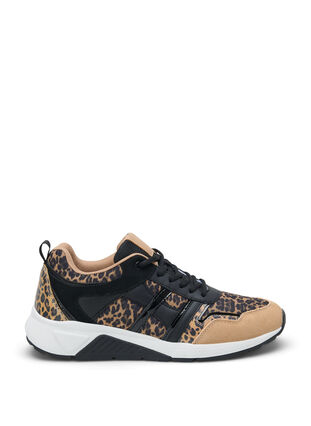 Zizzi Szerokie sneakersy w panterke, Leopard Print, Packshot image number 0