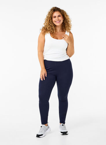 Zizzi Bawelniane legginsy z podszewka, Night Sky, Model image number 0