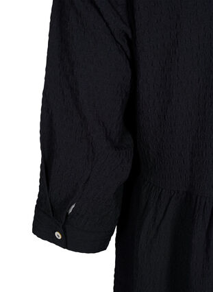 Zizzi  Plain midi dress with 3/4 sleeves, Black, Packshot image number 3