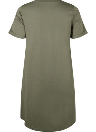 Zizzi Bawelniana sukienka T-shirtowa, Thyme, Packshot image number 1