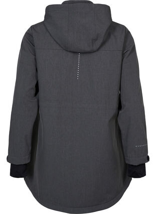 Zizzi Softshell z odpinanym kapturem, Dark Grey Melange, Packshot image number 1