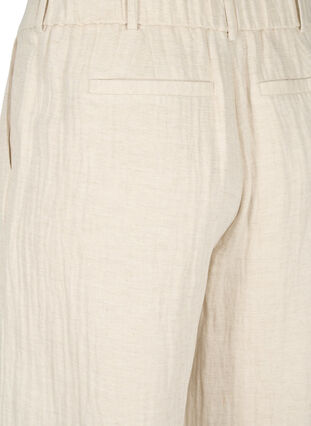 Zizzi Spodnie garniturowe z mieszanki materialów z lnem, Rainy Day, Packshot image number 3